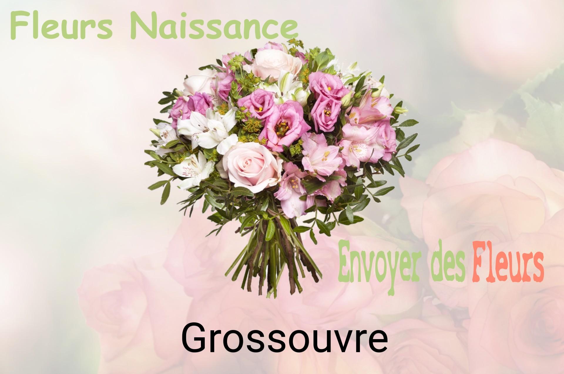 Bouquet de fleurs de naissance livré à Grossouvre