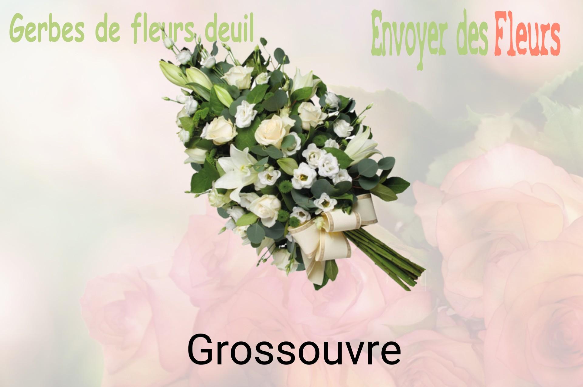 Gerbe de fleurs de deuil livrée à Grossouvre